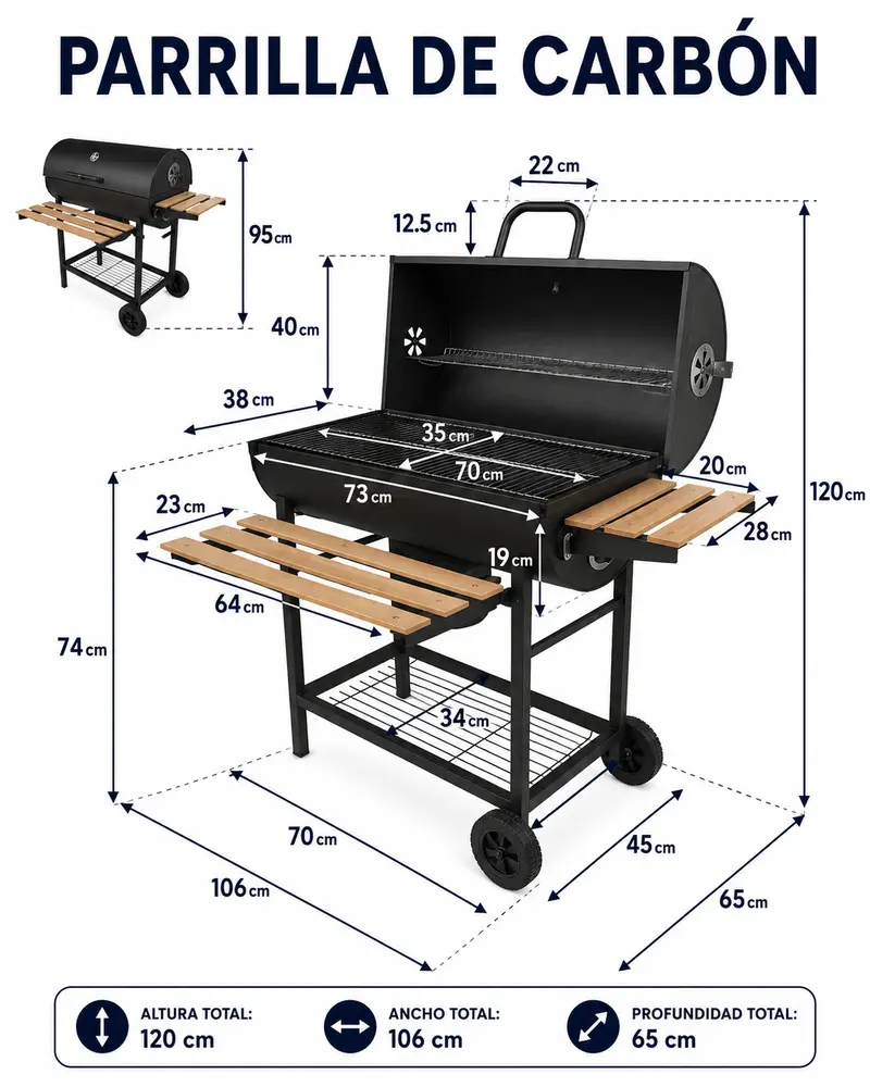 Proyecto de herrería — Parrilla de carbón